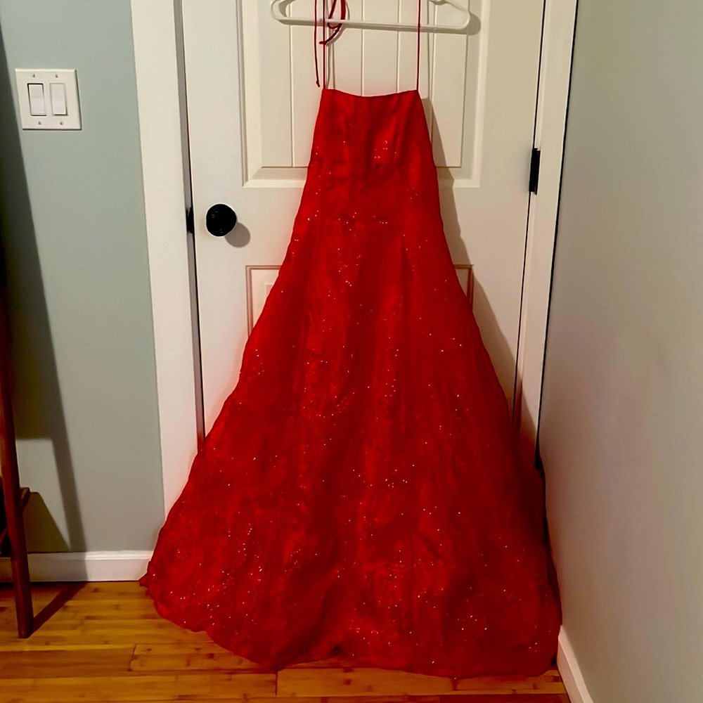 Zum Zum red vintage 90s prom dress